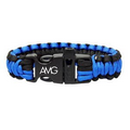 Blue & Black Paracord Bracelet w/ Whistle